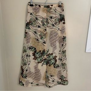 Carroll Reed Floral Button Down Maxi Skirt, Size M, Made in Canada
